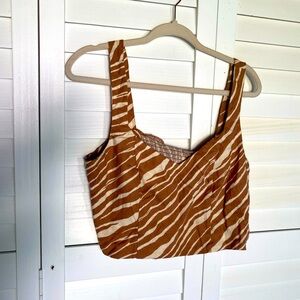 Zebra print cropped top